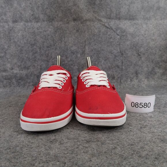 Vans Shoes Womens 5.5 Sneakers Authentic Lo Pro Skate Casual Red Canvas Lace Up - Picture 3 of 12